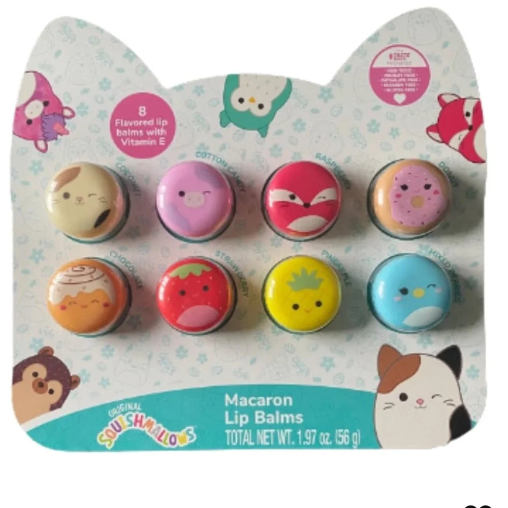 Squishmallows 8 Flavored Lip Balm Macaron Lip Balms